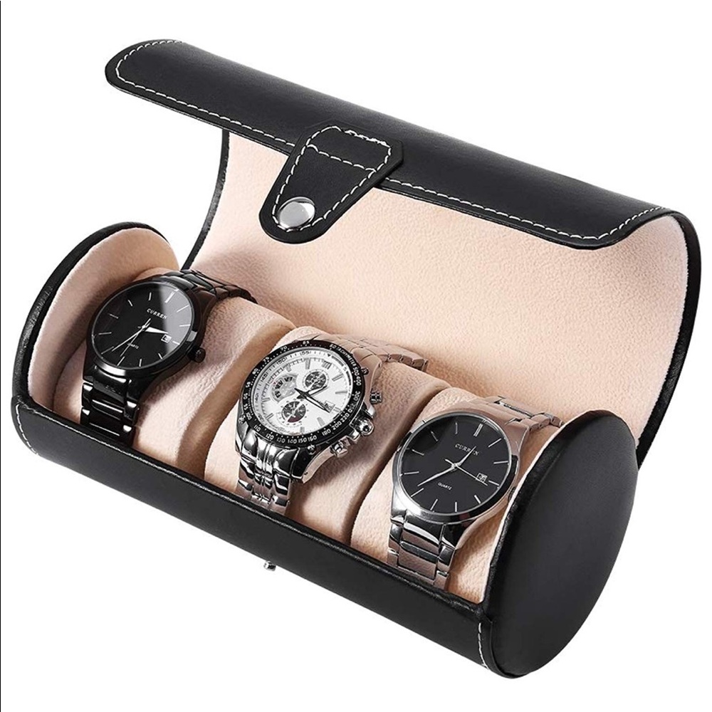 New 3 Watch Bracelet Travel Storage Organizer Case